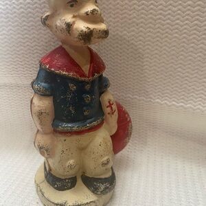 3 vintage cast iron figures Popeye, Olive & Humpty